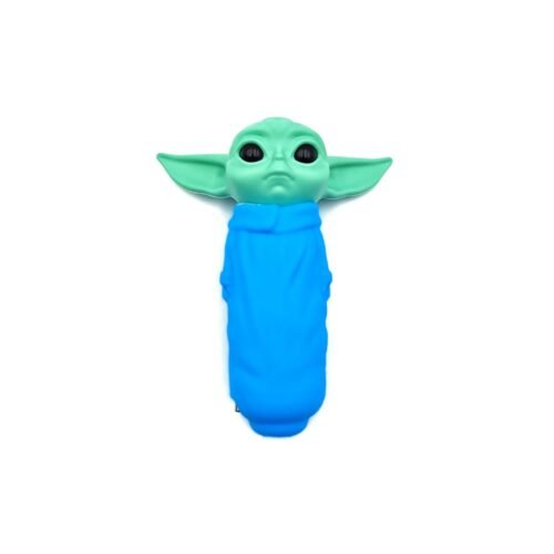 Pipa Baby Yoda Silicona Peru Blue Weed