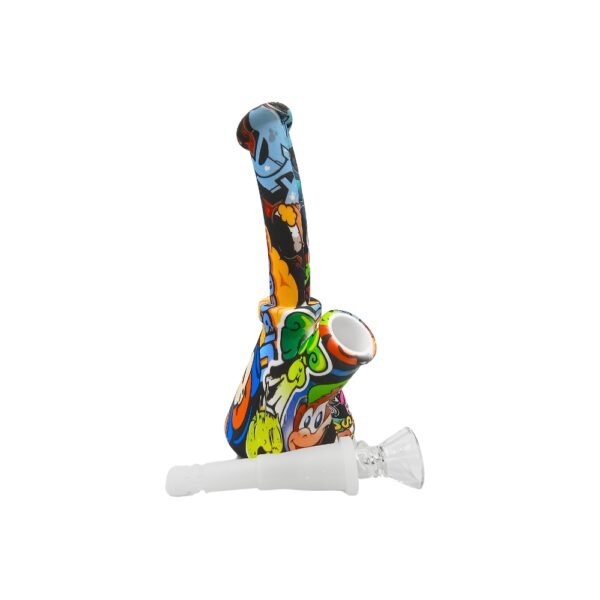 Bong De Silicona Y Bowl De Vidrio 16cm