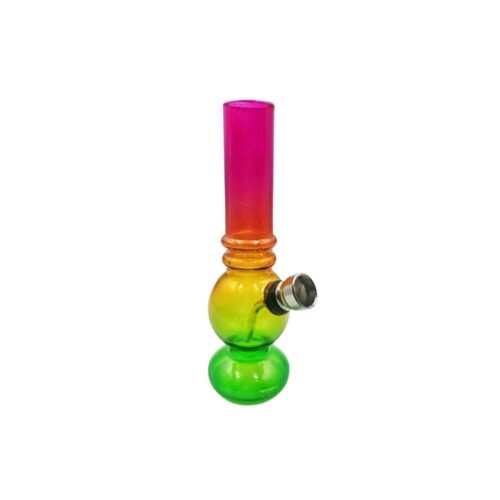 Bong Pequeño De Vidrio Tricolor 15cm