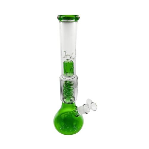 Bong Gigante Con Doble Percolador Resorte Green 35cm