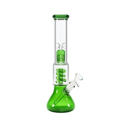 Bong Gigante Con Doble Percolador Resorte Y Hielera Green 35cm