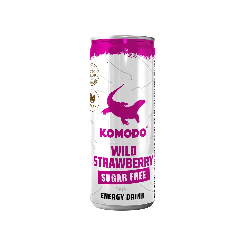 Komodo Wild Strawberry Fresa Sin azúcar Energy Drink 250ml