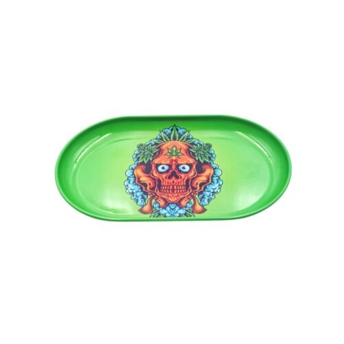 Mini Bandeja De Metal Calavera Lsd 13x8cm