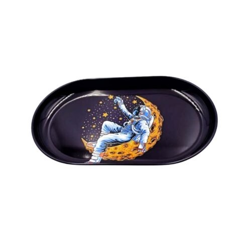 Mini Bandeja De Metal Astronauta 13x8cm