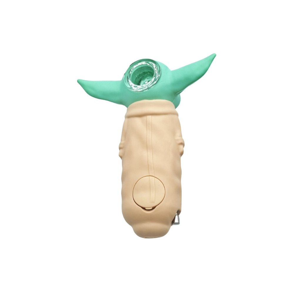 Pipa Baby Yoda De Vidrio Y Silicona