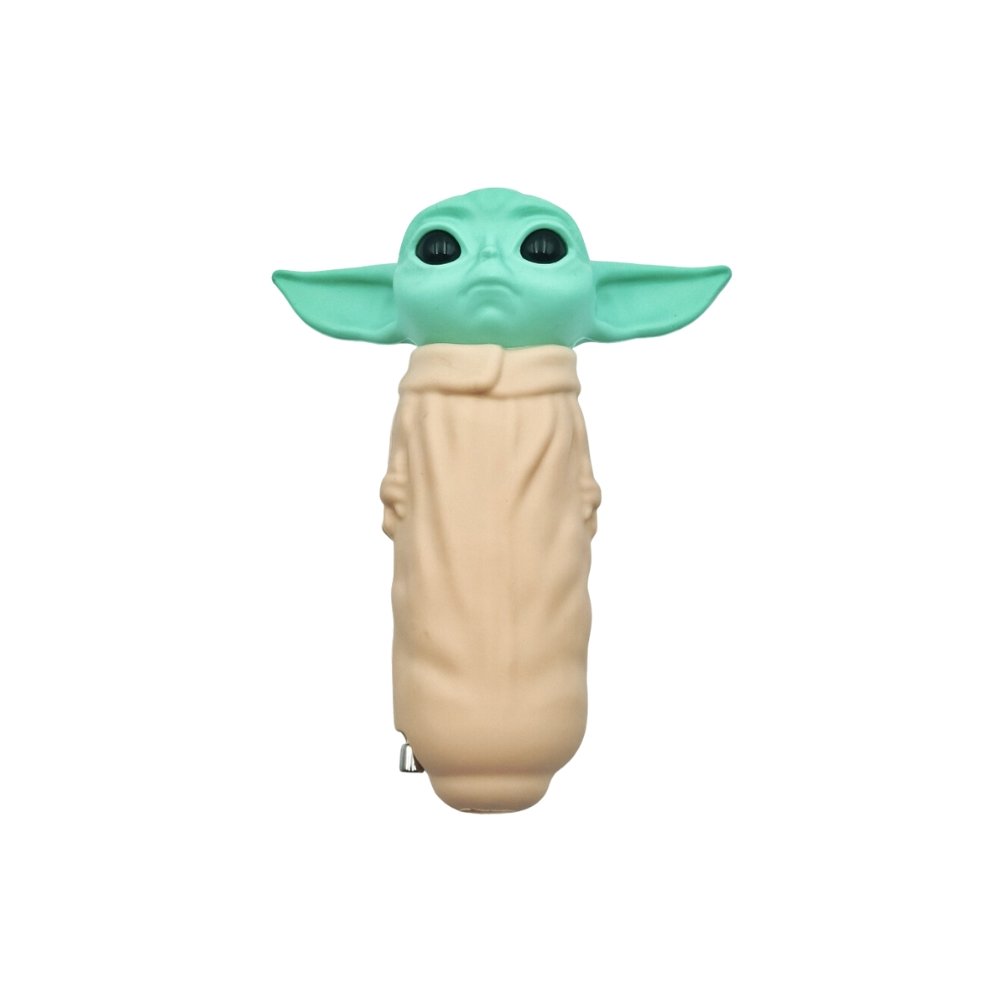 Pipa Baby Yoda De Vidrio Y Silicona