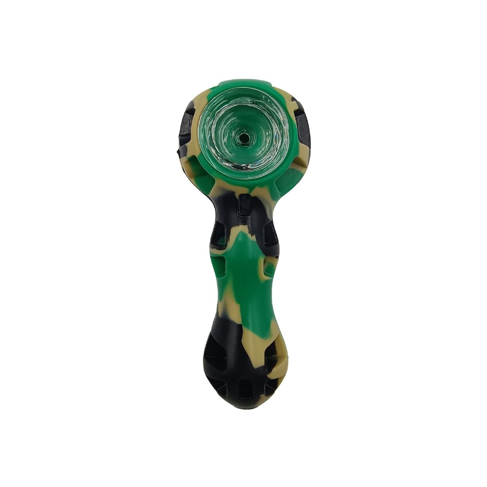 Pipa De Vidrio Y Silicona Con Dabber
