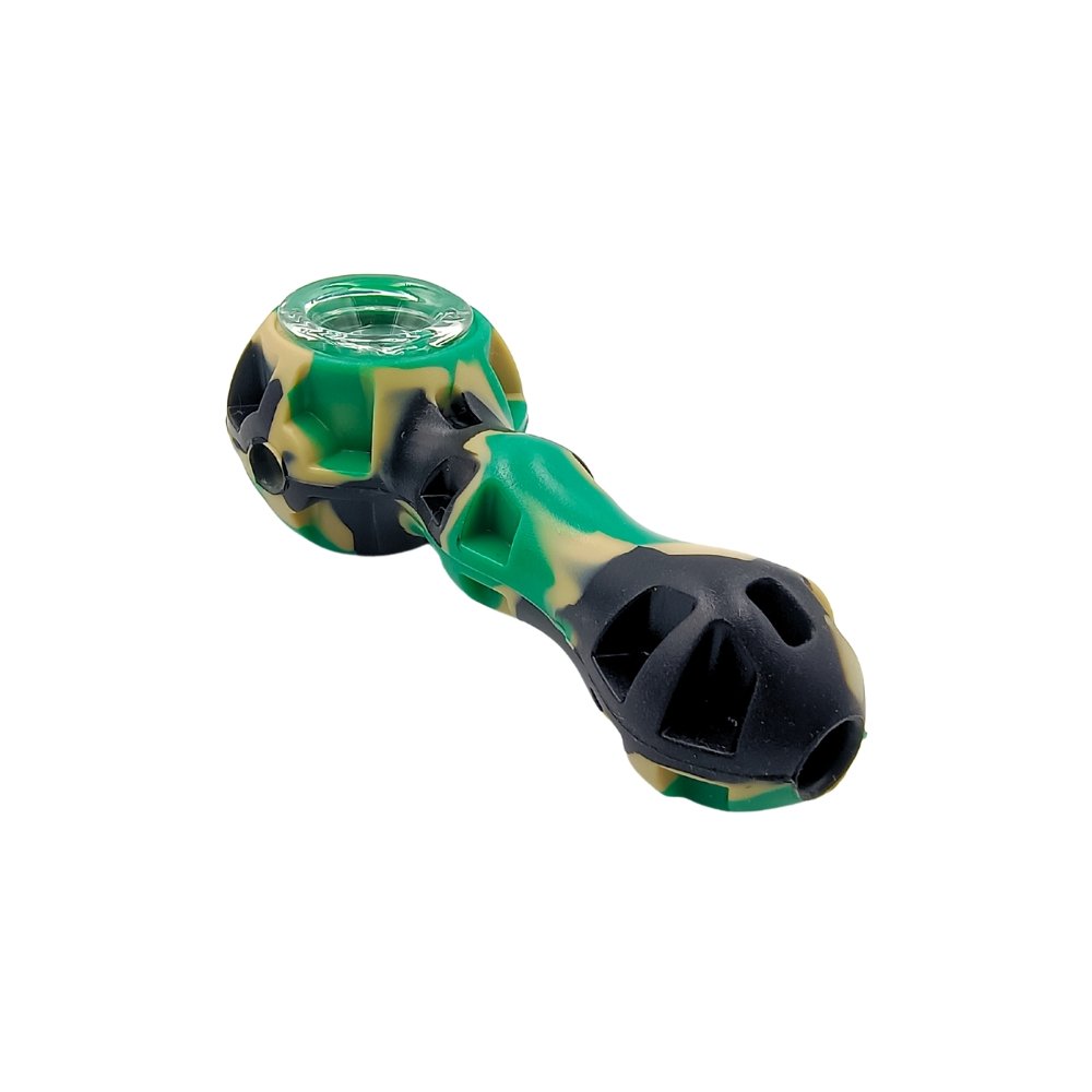 Pipa De Vidrio Y Silicona Con Dabber