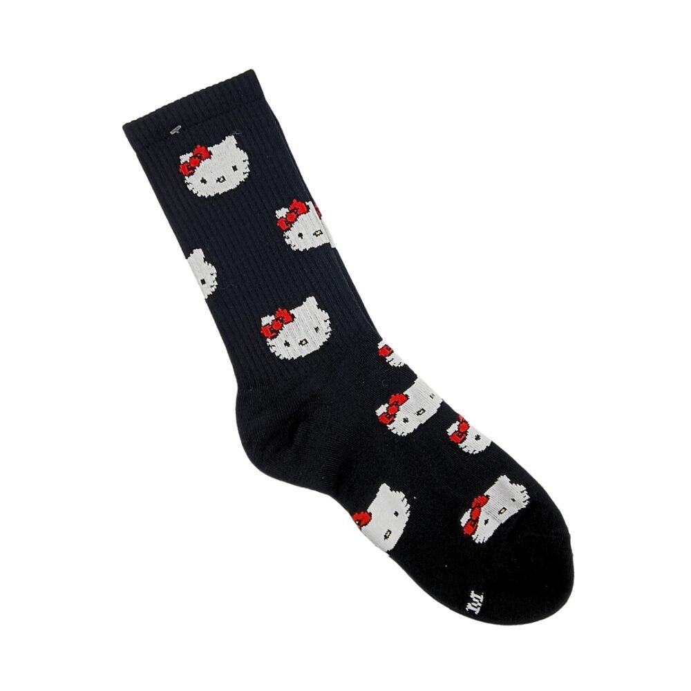 Medias Largas Con Diseño Hello Kitty Black