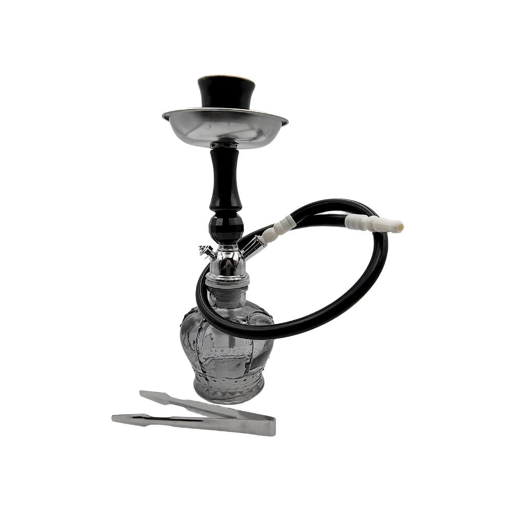 Mini Hookah De Vidrio 15cm Black