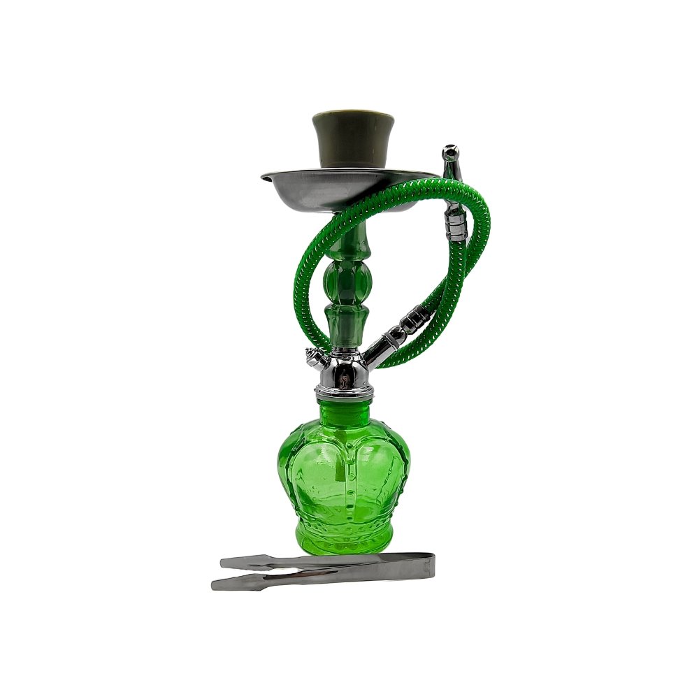 Mini Hookah De Vidrio 15cm Green