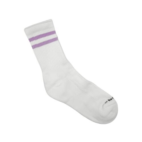 Medias Largas Con Diseño Lineal Blanco Purpura