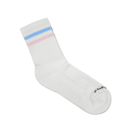 Medias Largas Con Diseño Line Celeste Pink