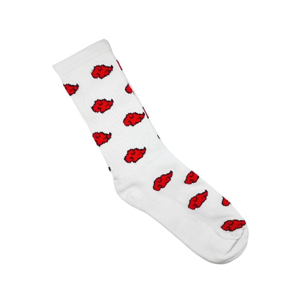 Medias Largas Con Diseño Akatsuki White
