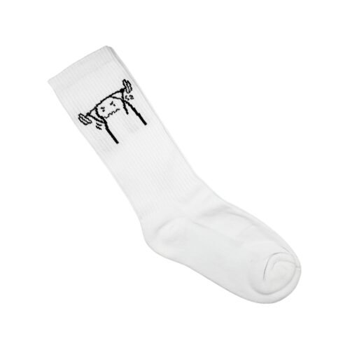 Medias Largas Con Diseño Meme Gym White