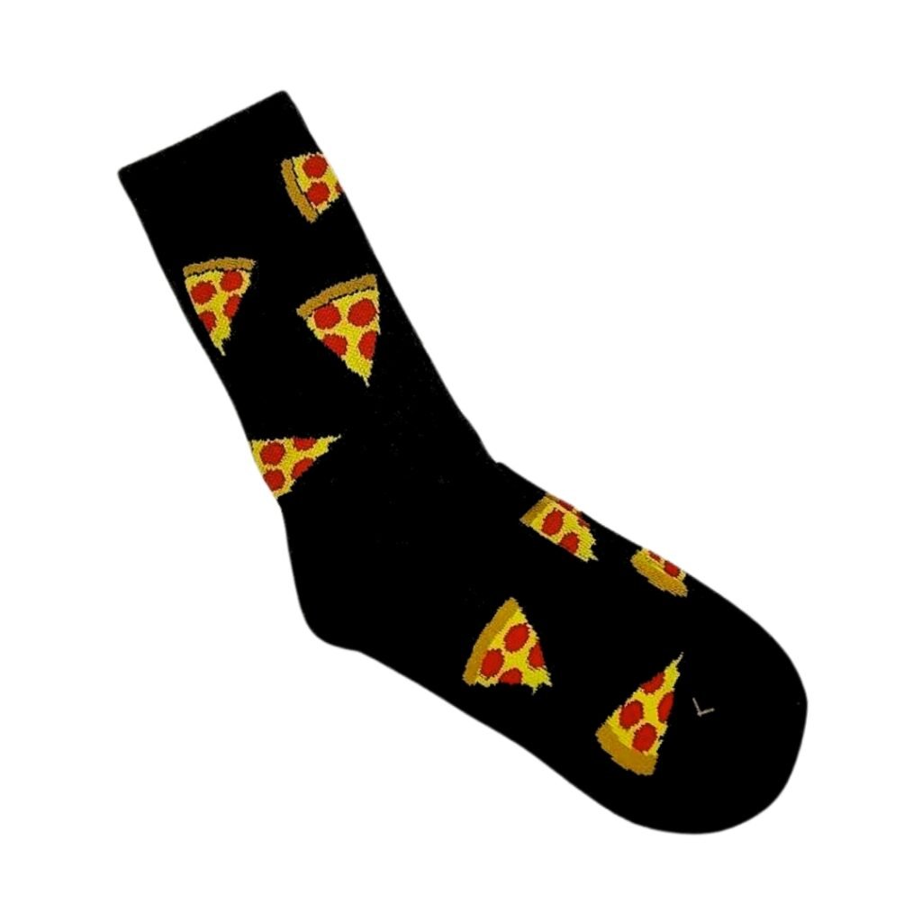 Medias Largas Con Diseño Pizza Black