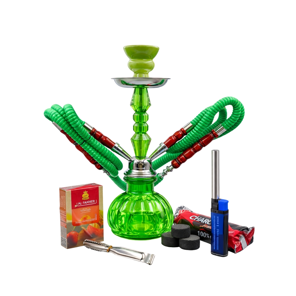 Pack Árabe (Hookah 2 Mangueras, Tabaco, Carbón Y Encendedor)