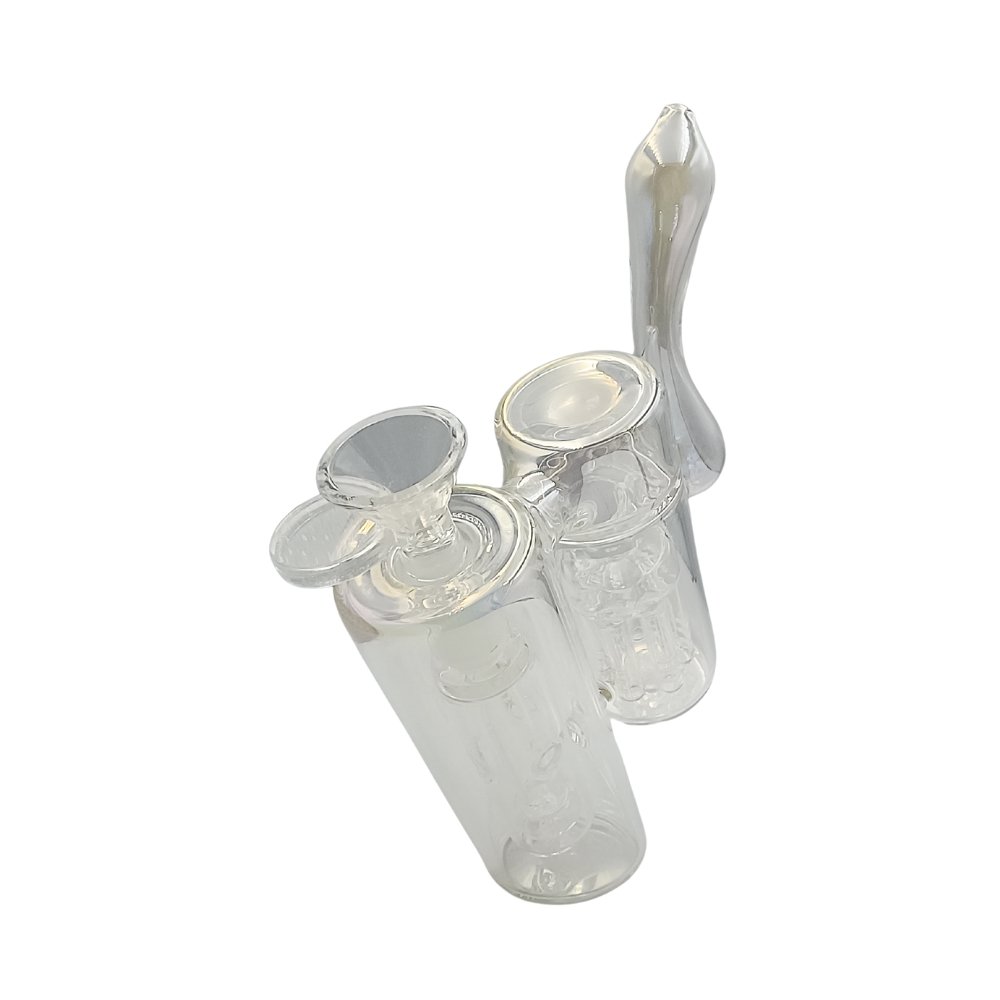 Bong Bubbler Doble Cámara Con Percoladores 18cm Bong Bubbler Doble Cámara Con Percoladores 18cm