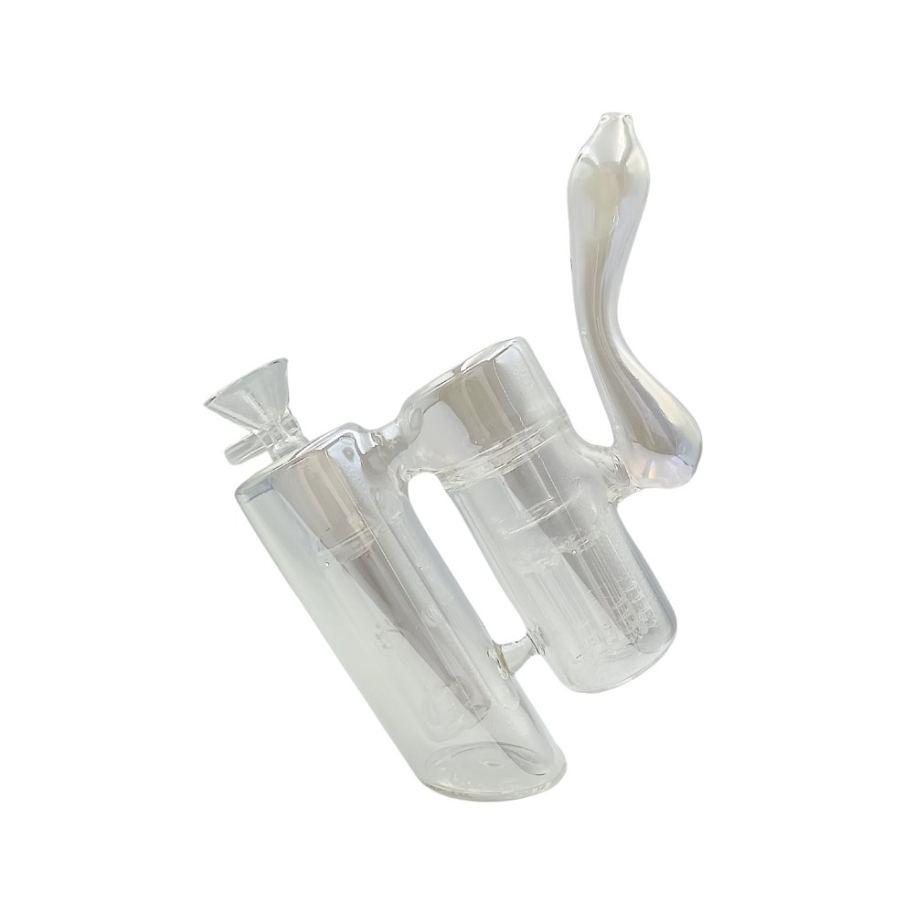 Bong Bubbler Doble Cámara Con Percoladores 18cm Bong Bubbler Doble Cámara Con Percoladores 18cm