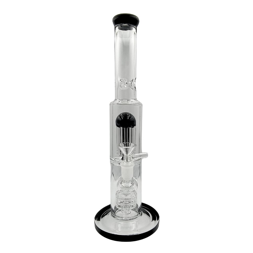 Bong Straight Doble Percolador Con Hielera 32cm Bong Straight Doble Percolador Con Hielera 32cm