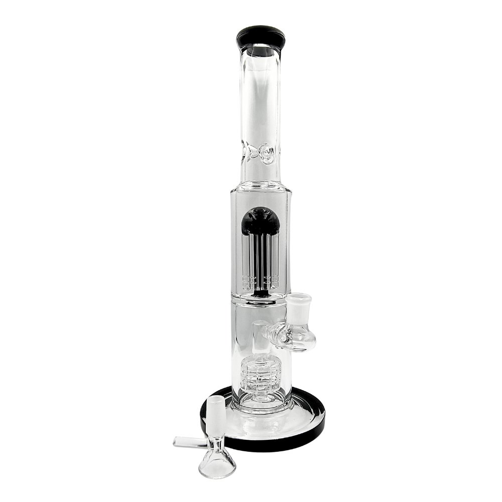 Bong Straight Doble Percolador Con Hielera 32cm Bong Straight Doble Percolador Con Hielera 32cm