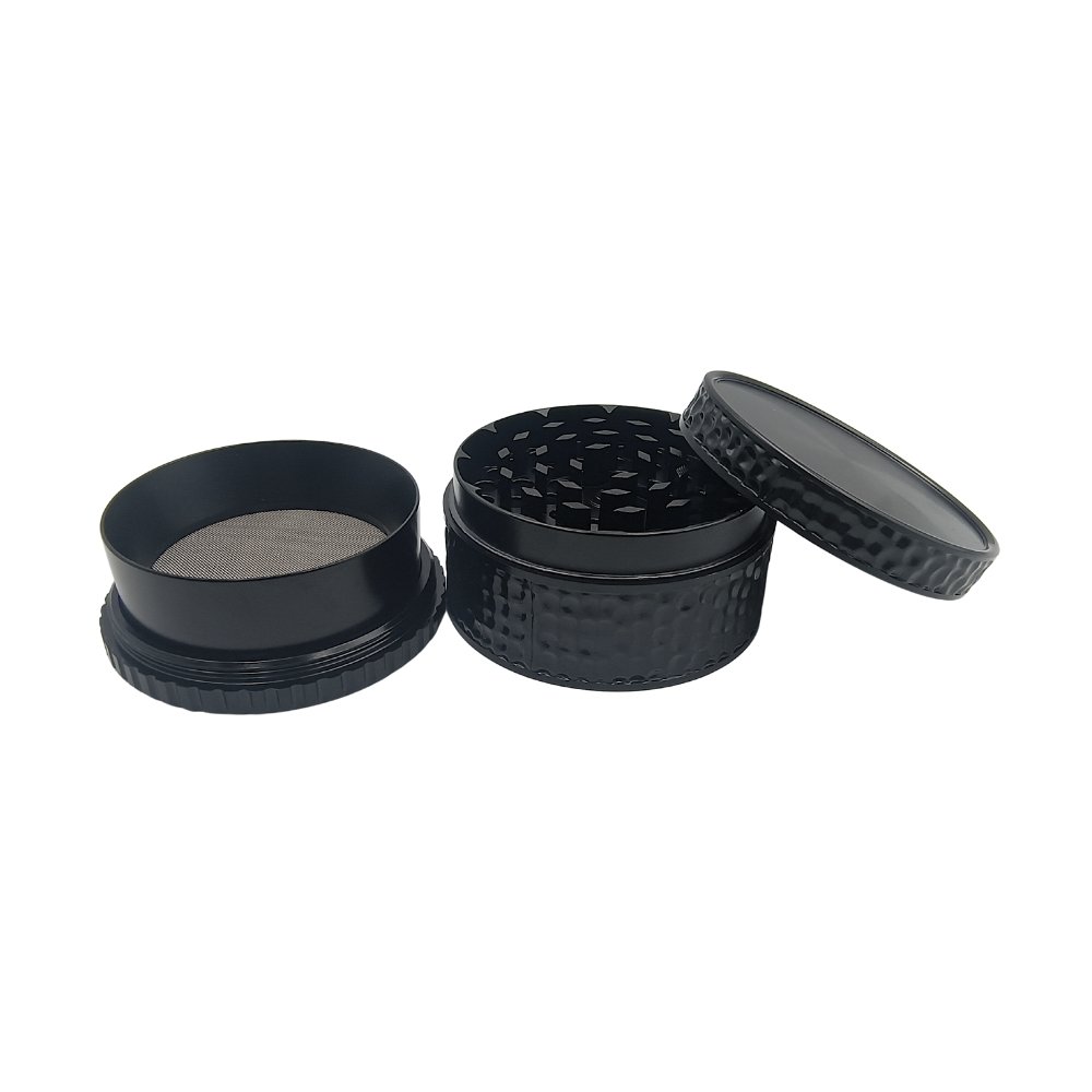Grinder Black Mirror 65mm – 4 Piezas Con Atrapa Polen Alto Grinder Black Mirror 65mm – 4 Piezas Con Atrapa Polen Alto