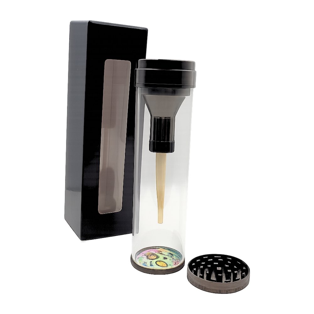 Grinder Con Contenedor De Vidrio y Embudo Grinder Con Contenedor De Vidrio y Embudo