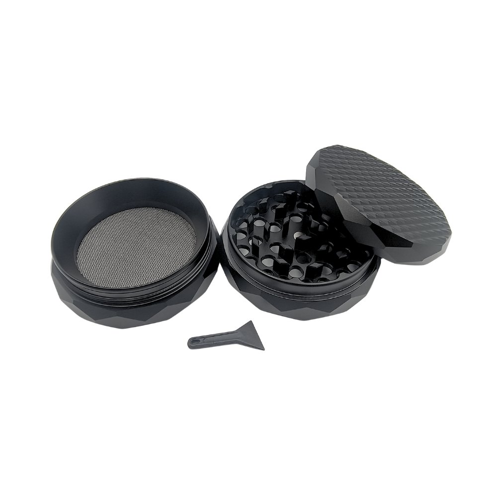 Grinder Diamante Negro Mate 70mm – 4 Piezas Grinder Diamante Negro Mate 70mm – 4 Piezas