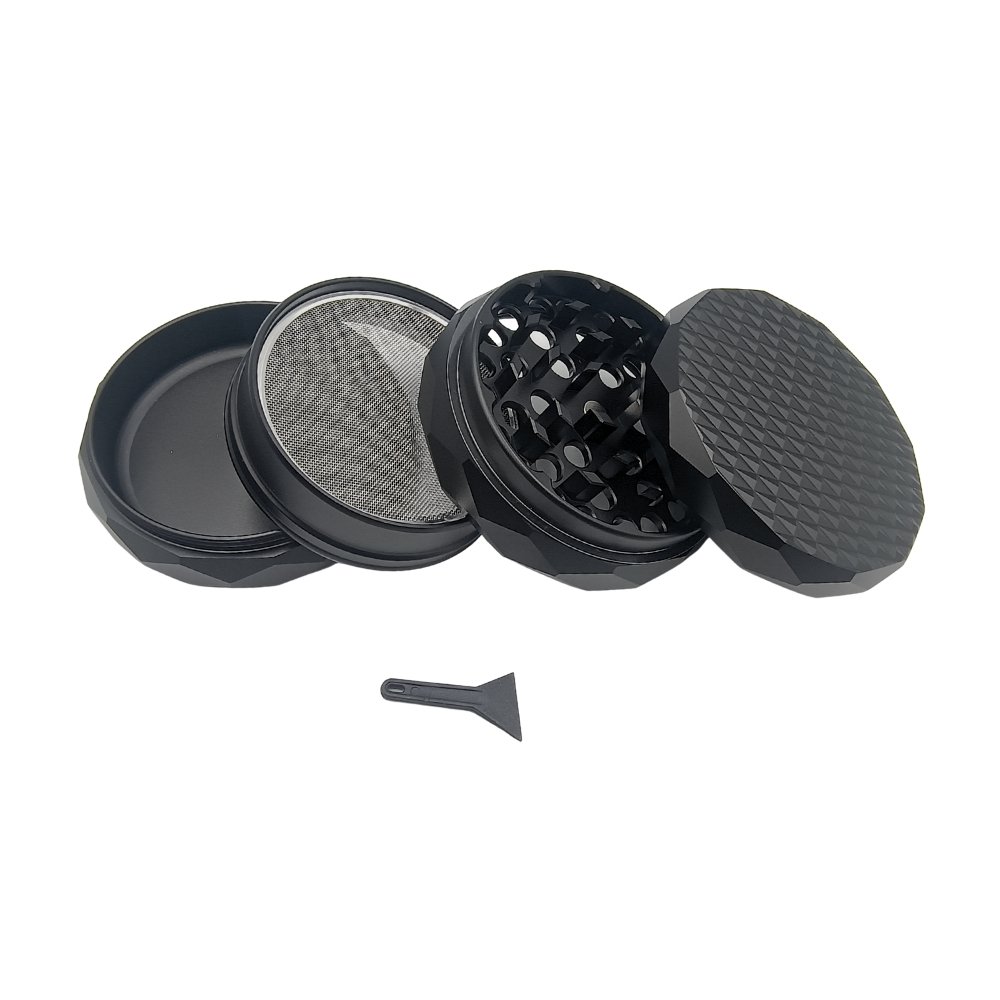 Grinder Diamante Negro Mate 70mm – 4 Piezas Grinder Diamante Negro Mate 70mm – 4 Piezas