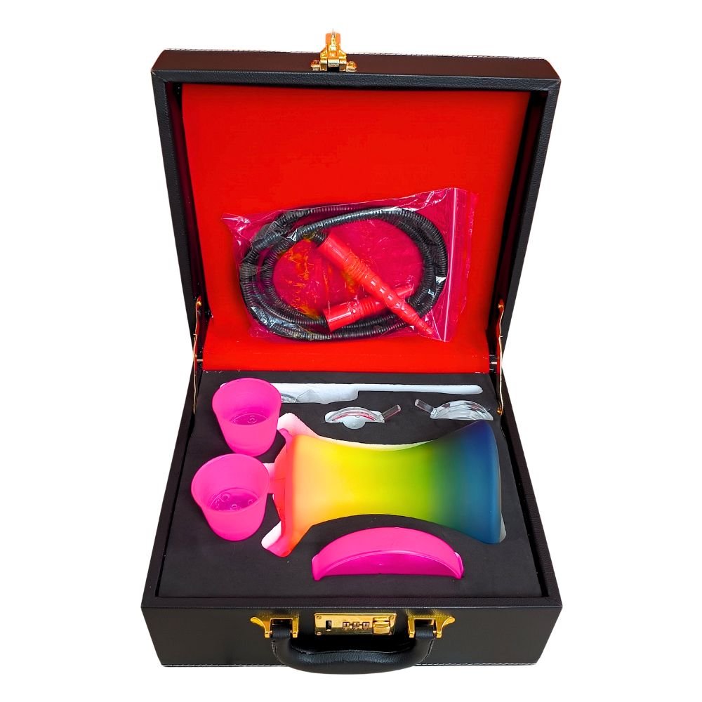 Hookah De Vidrio Multicolor Con Luz LED y Maletín Hookah De Vidrio Multicolor Con Luz LED y Maletín