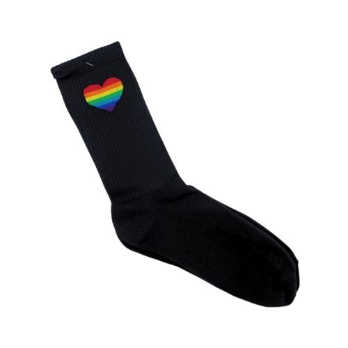 Ir a Medias Largas Con Diseño Heart Rainbow Black Medias Largas Con Diseño Heart Rainbow Black