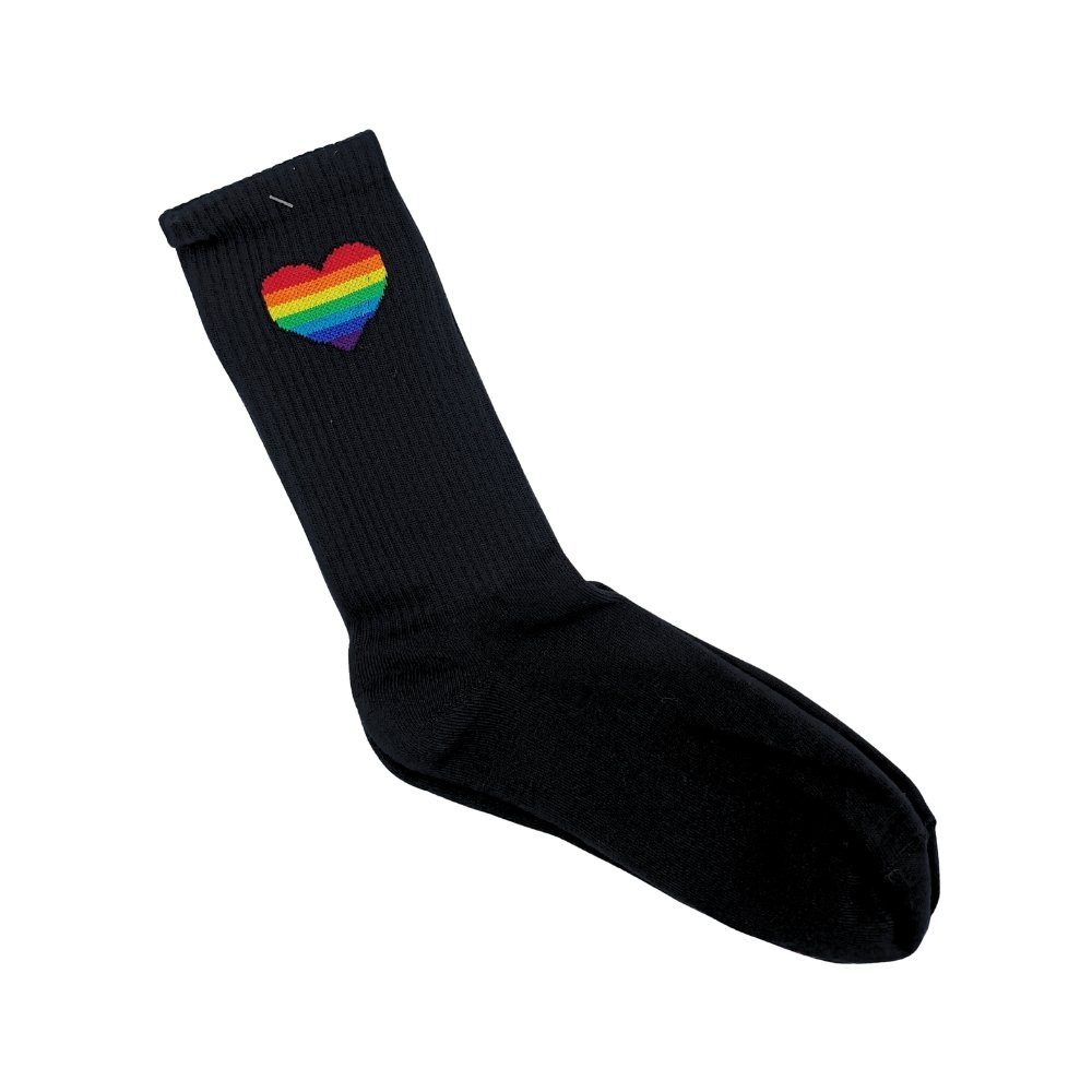 Ir a Medias Largas Con Diseño Heart Rainbow Black Medias Largas Con Diseño Heart Rainbow Black