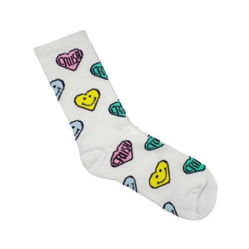 Medias Largas Con Diseño Heart Colors White Medias Largas Con Diseño Heart Colors White
