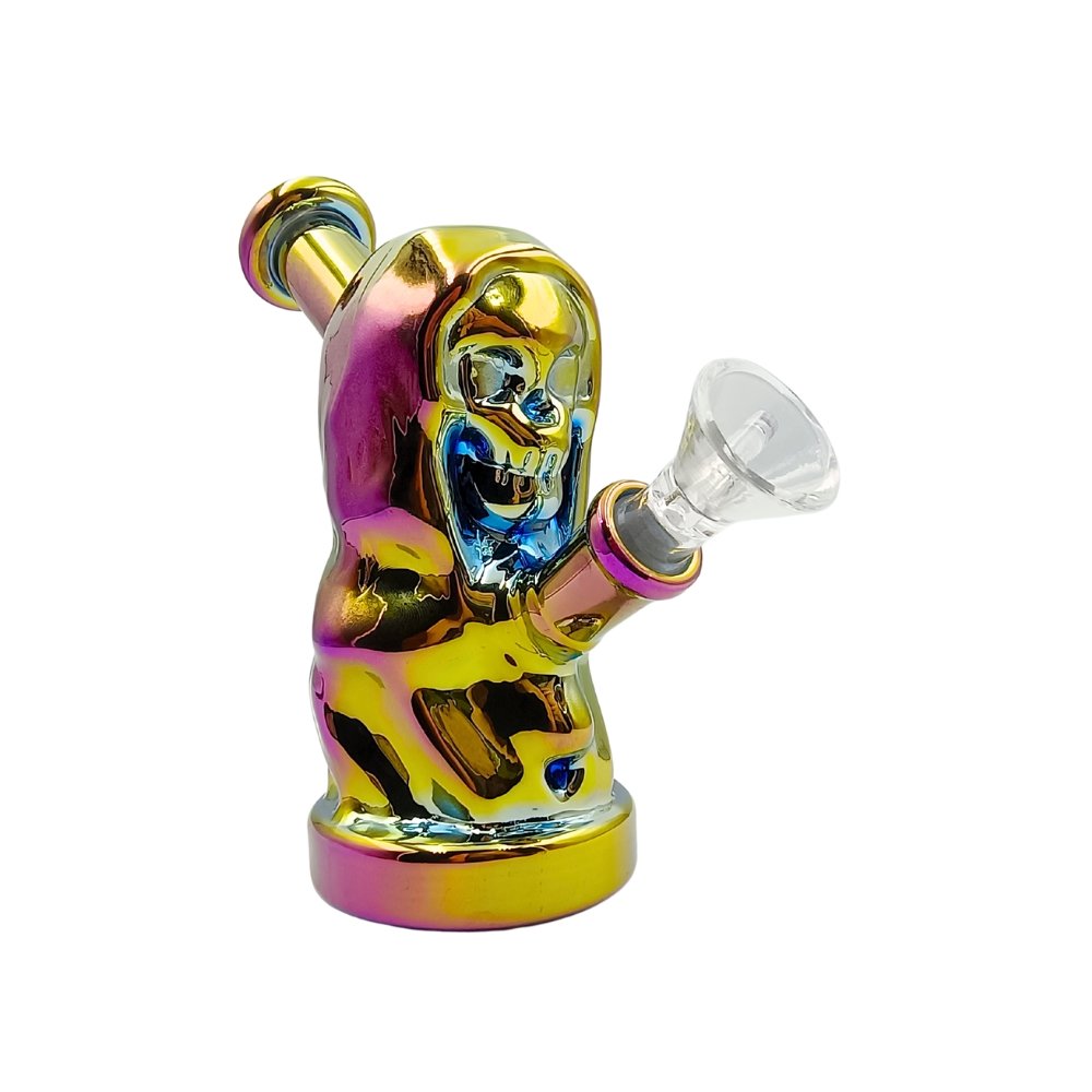 Ir a Bong Calavera Tornasol De Vidrio 18cm Bong Calavera Tornasol De Vidrio 18cm