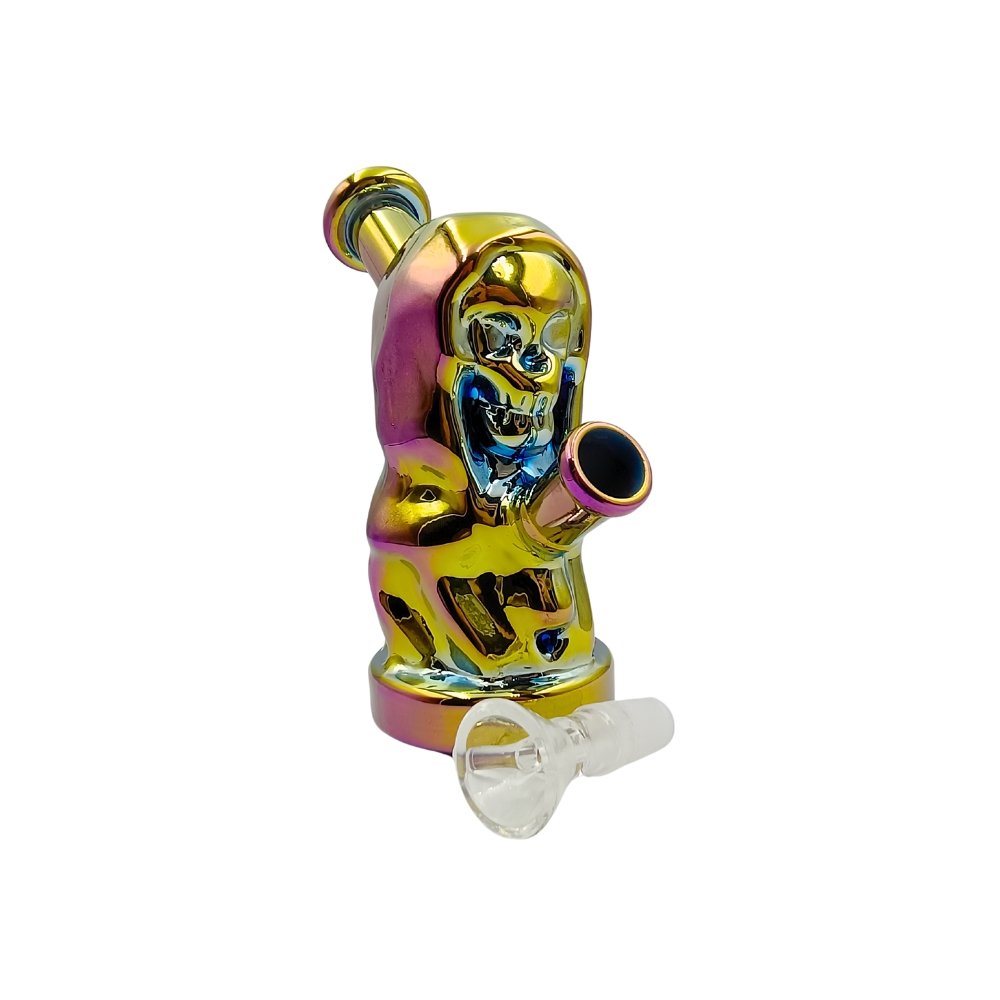 Bong Calavera Tornasol De Vidrio 18cm Bong Calavera Tornasol De Vidrio 18cm