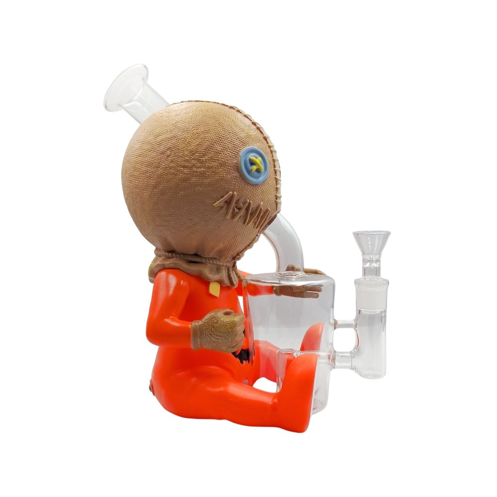 Bong Pumpkin Ghost 25cm De Vidrio Y Resina Bong Pumpkin Ghost 25cm De Vidrio Y Resina