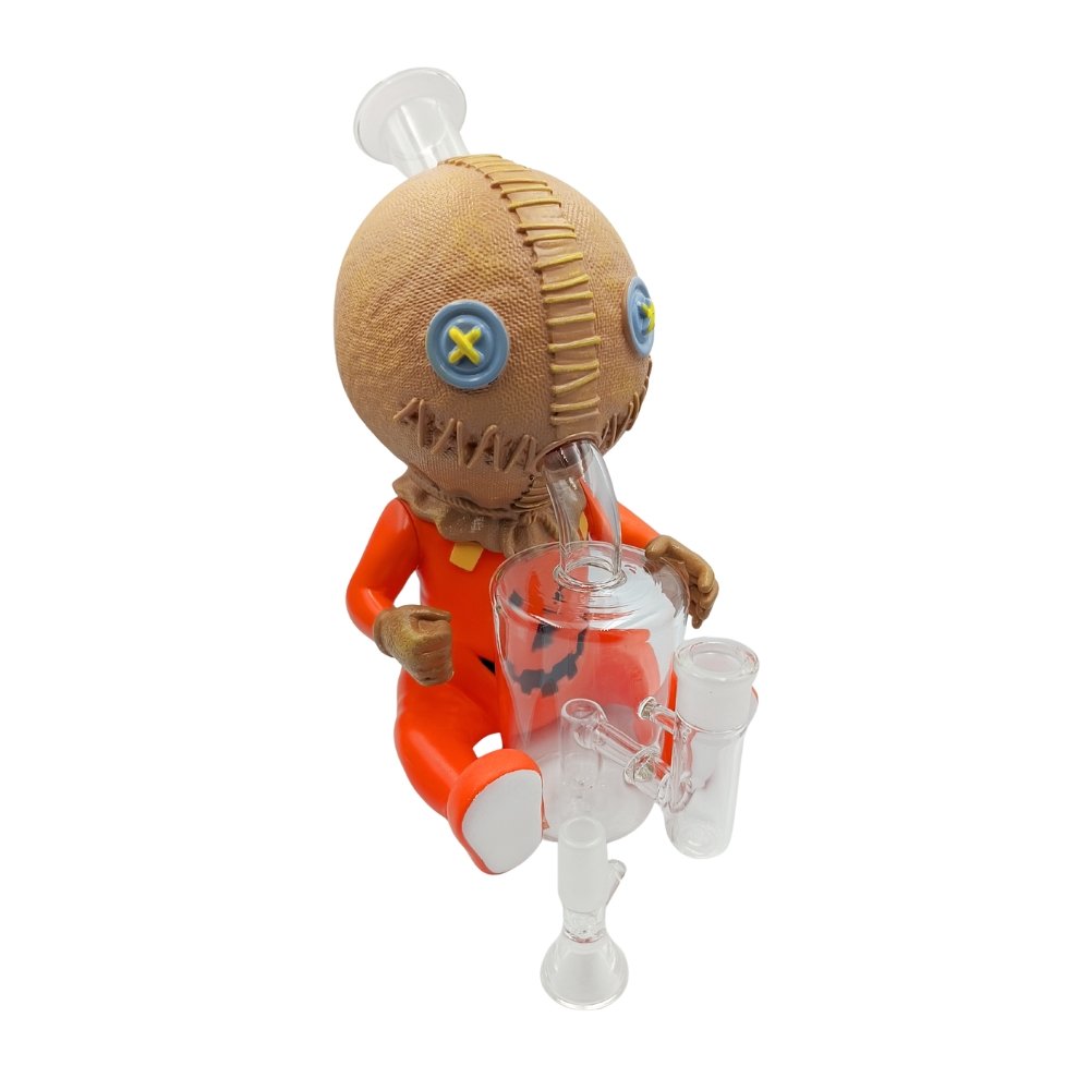 Bong Pumpkin Ghost 25cm De Vidrio Y Resina Bong Pumpkin Ghost 25cm De Vidrio Y Resina