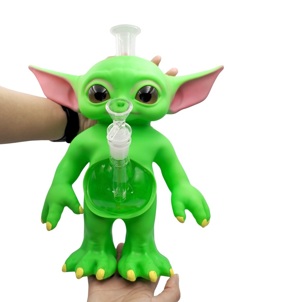 Bong Baby Yoda 35cm De Vidrio Y Resina