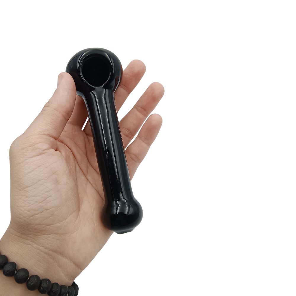Pipa De Vidrio Grande Black 12cm