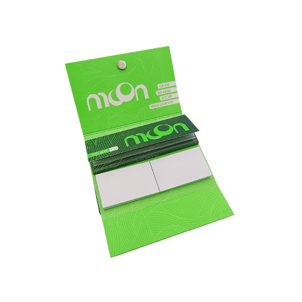 Papelillo Moon Slim + Tips 1 1/4 Con Desmoñador X40unds