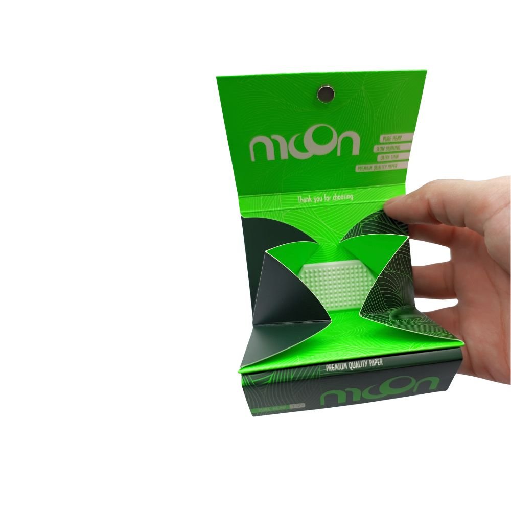 Papelillo Moon Slim + Tips 1 1/4 Con Desmoñador X40unds