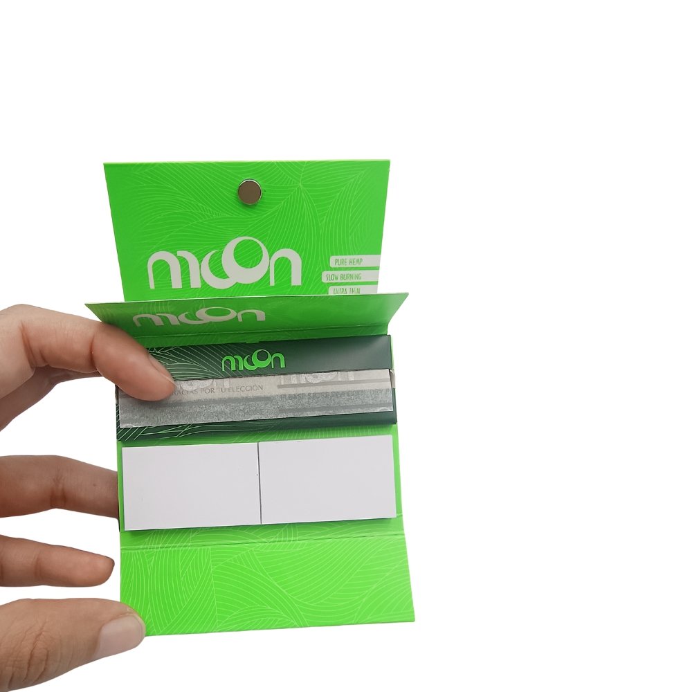 Papelillo Moon Slim + Tips 1 1/4 Con Desmoñador X40unds