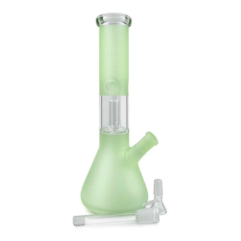 Bong De Vidrio Pavonado Con Hielera Y Percolador 28cm Bong De Vidrio Pavonado Con Hielera Y Percolador 28cm