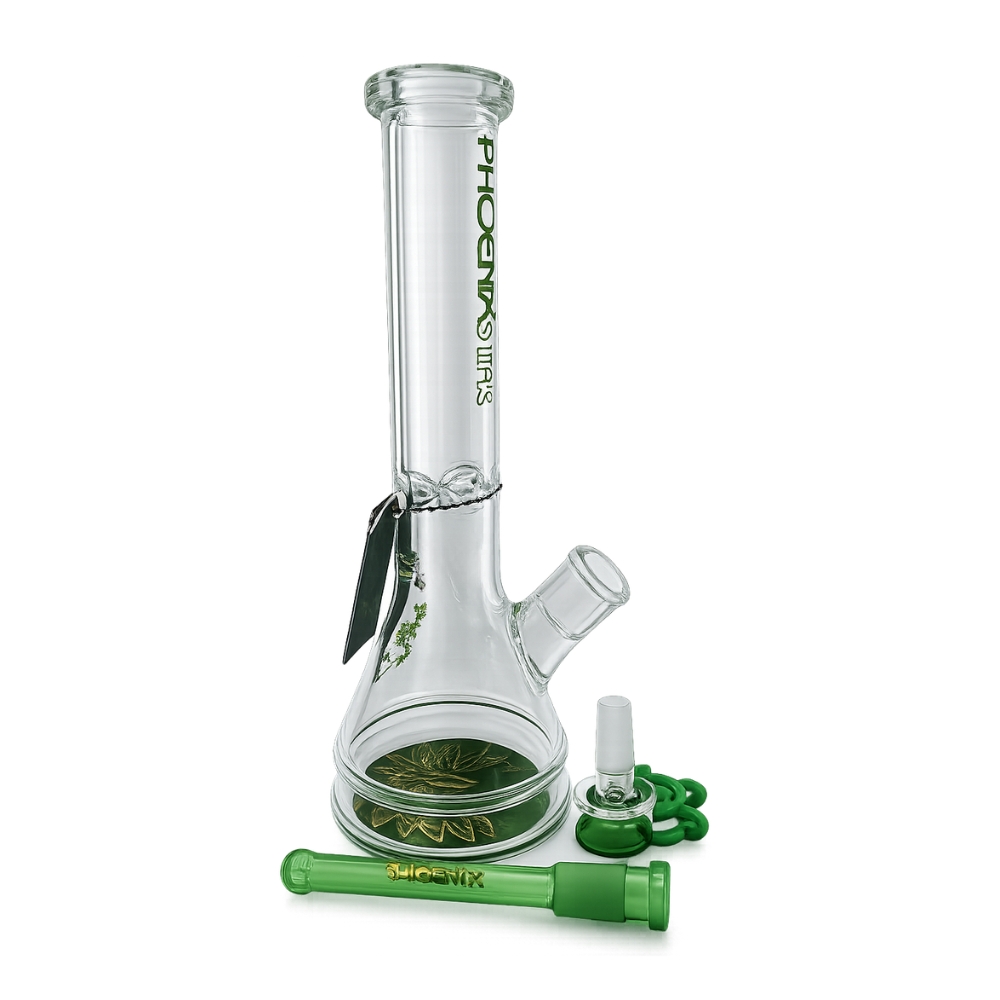 Bong Beaker Clásico Phoenix 25cm Con Hielera