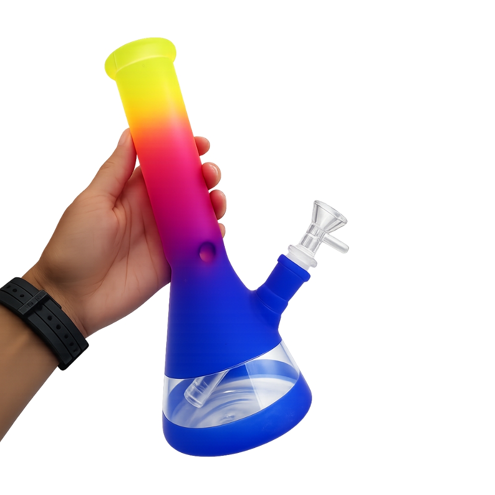 Bong Beaker Tricolor Con Hielera 25cm