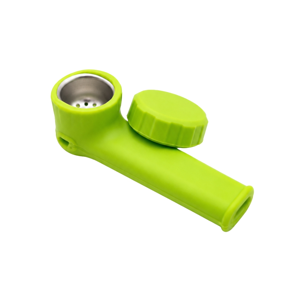 Pipa De Silicona Premium Con Tapa