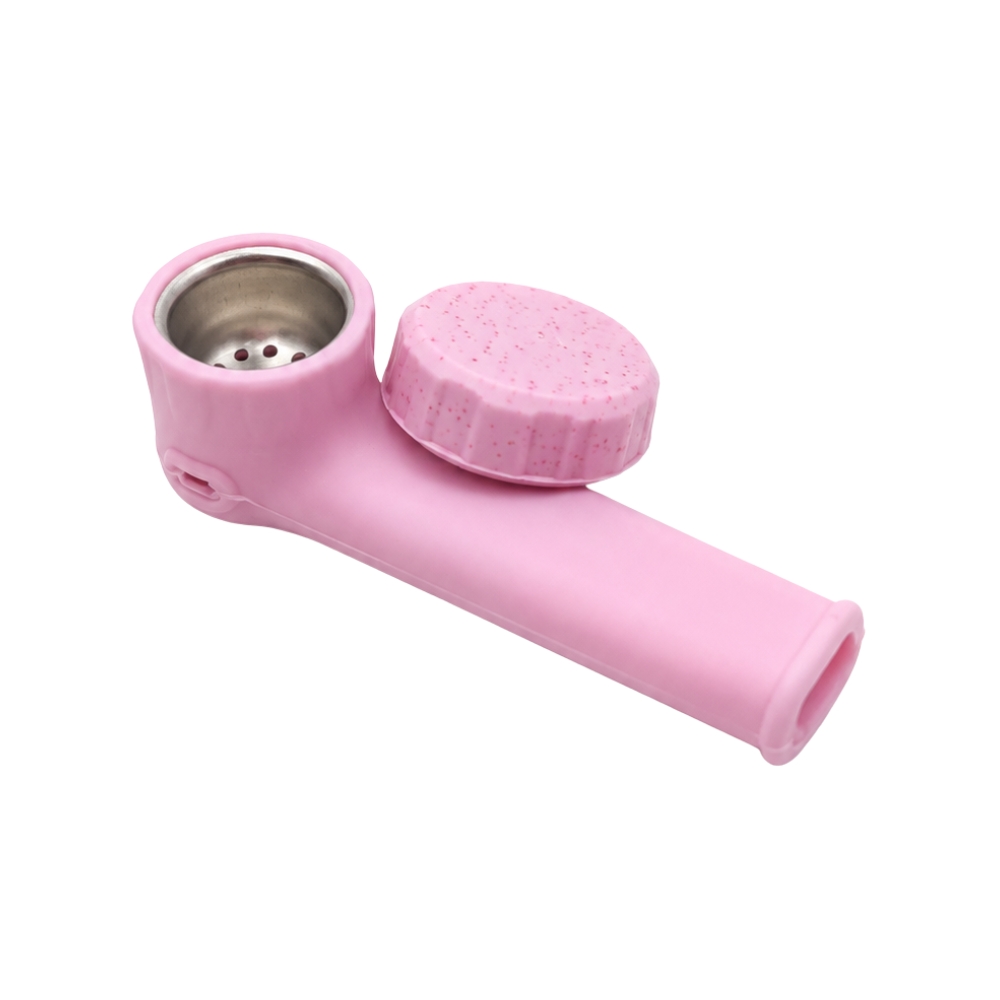 Pipa De Silicona Premium Con Tapa