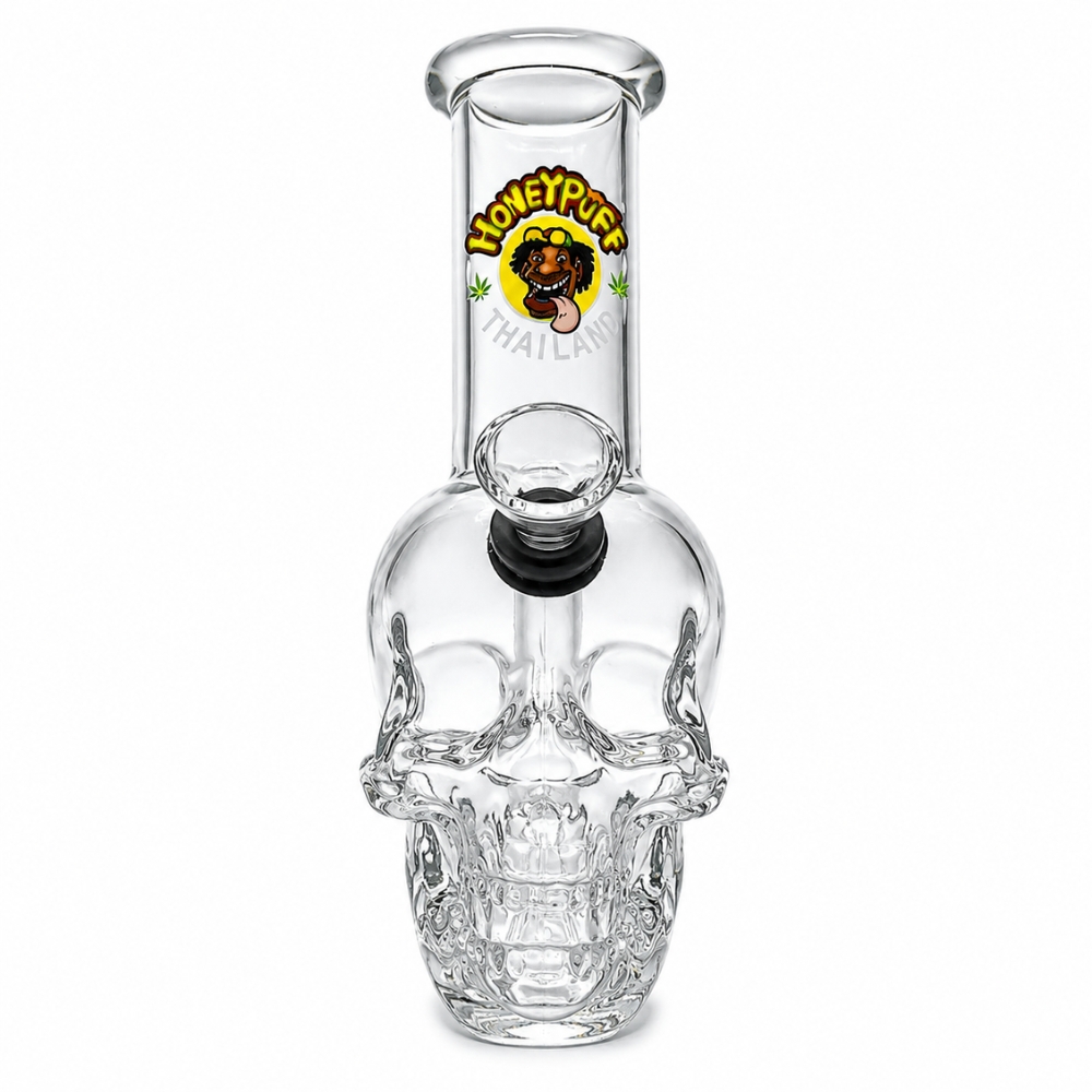 Bong Calavera De Vidrio Grueso 15cm