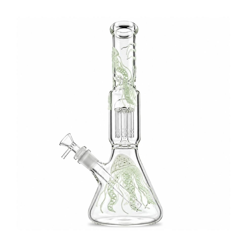 Bong Beaker Con Hielera Y Percolador Medusas