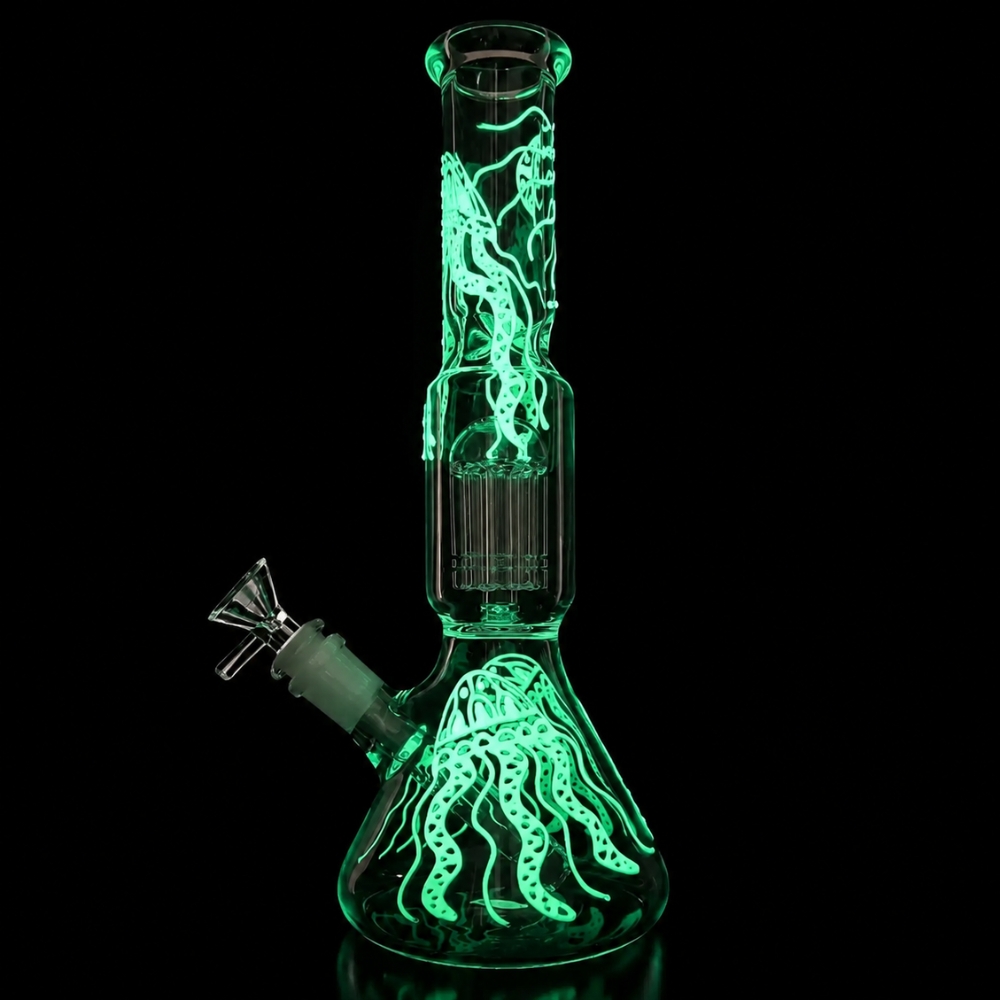 Bong Beaker Con Hielera Y Percolador Medusas